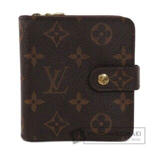 Louis Vuitton Compact Zip Monogram Bifold Wallet Canvas